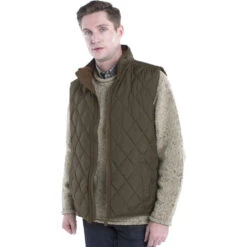 Dubarry Mens Davis Quilted Gilet Olive