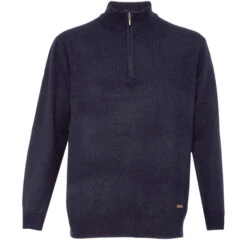 Dubarry Mens Mullen Half Zip Crew Sweater Navy