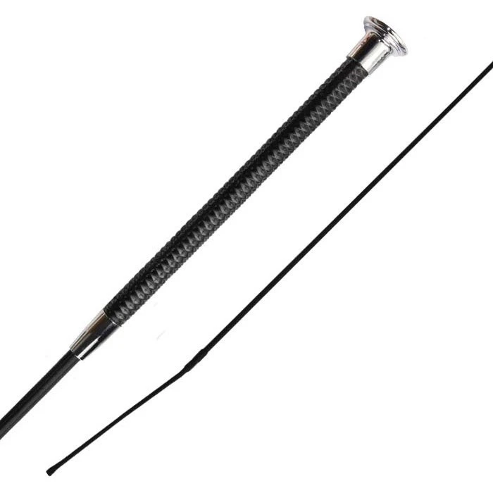 2023 Woof Wear Diamond 100cm Dressage Whip WH0015-BKSI-100 - Black / Silver 1 2023 Woof Wear Diamond 100cm Dressage Whip WH0015-BKSI-100 - Black / Silver