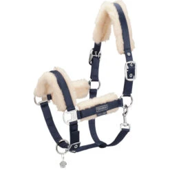 2023 Eskadron Double Pin Matt Gloss Evo-Wool Headcollar 420831 838 - Navy